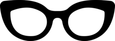 Glasses Of Cat Eyes Shape Icon Svg Vector, Free Vectors File
